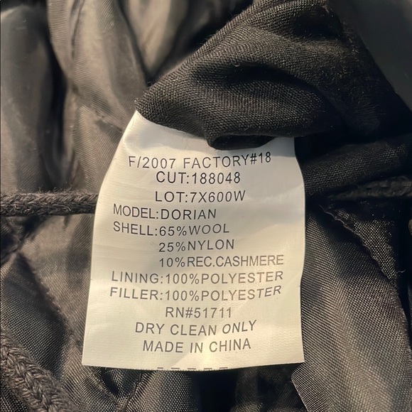 Lauren Ralph Lauren Womens Dorian Overcoat Cashmere Blend Black L - Picture 12 of 13